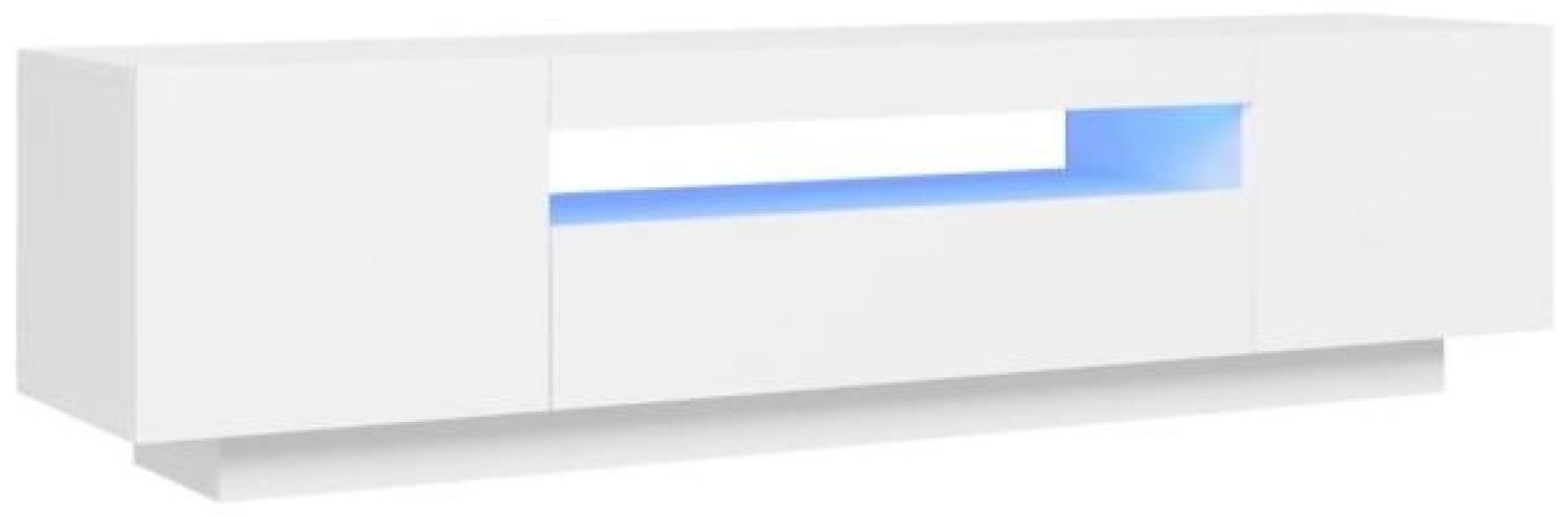 vidaXL TV-Schrank mit LED-Leuchten Weiß 160x35x40 cm 804427 Bild 1