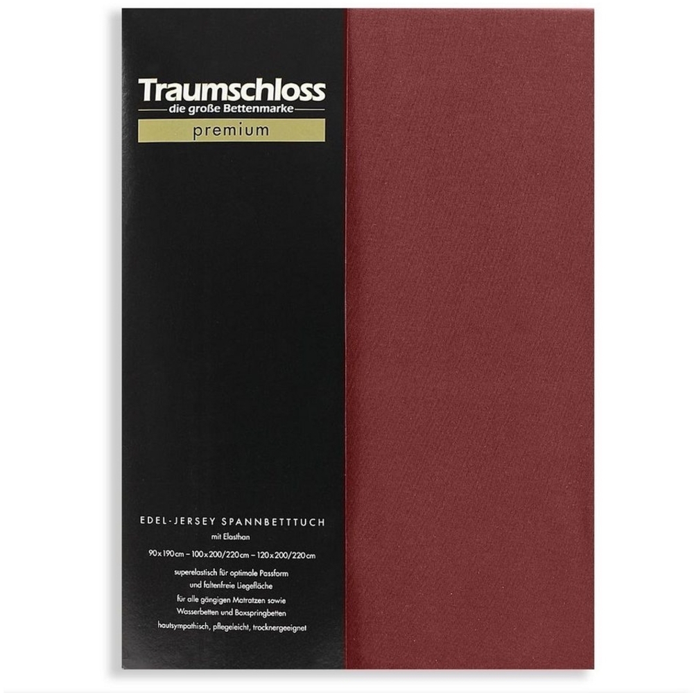 Traumschloss Spannbettlaken Premium, Jersey, Gummizug: rundum, (1 Stück), 165g/m², 95% gekämmte Mako Baumwolle, 5% Elasthan Bild 1