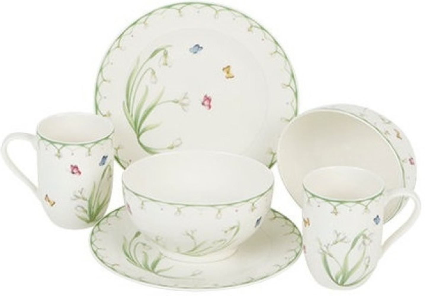 Villeroy & Boch Colourful Spring Frühstücks-Set für 2 Personen / 6 Teile Bild 1