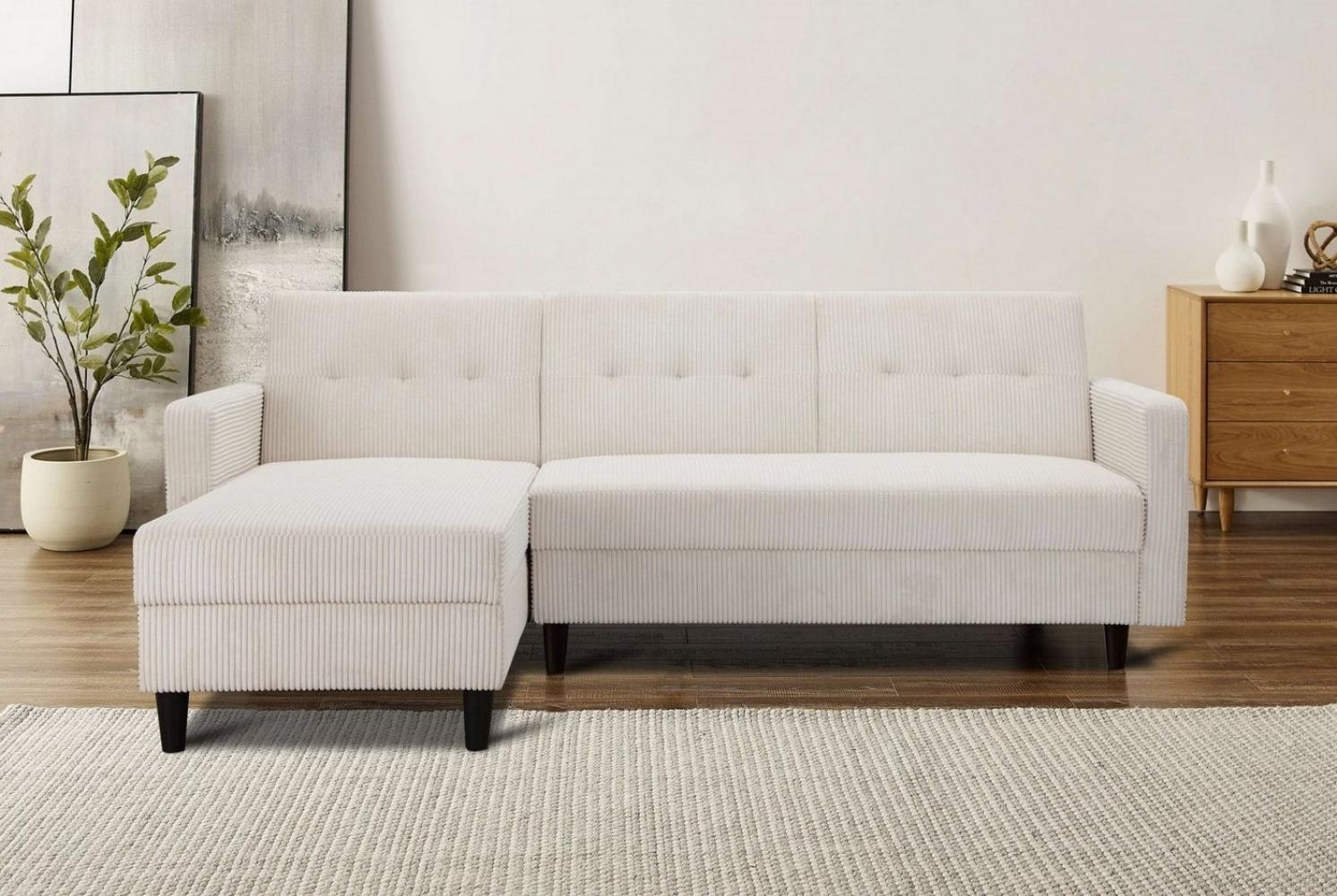 Dorel Home Ecksofa Hartford II, mit Bettfunktion und Stauraum, Recamiere beidseitig montierbar Bild 1