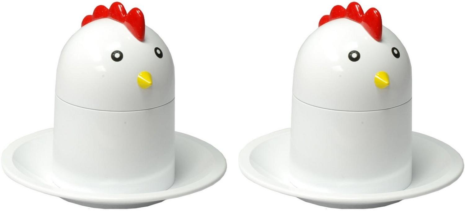 GSD HAUSHALTSGERÄTE Eierköpfer, (Set, 2-tlg), Kunststoff, Chicken-Design Bild 1