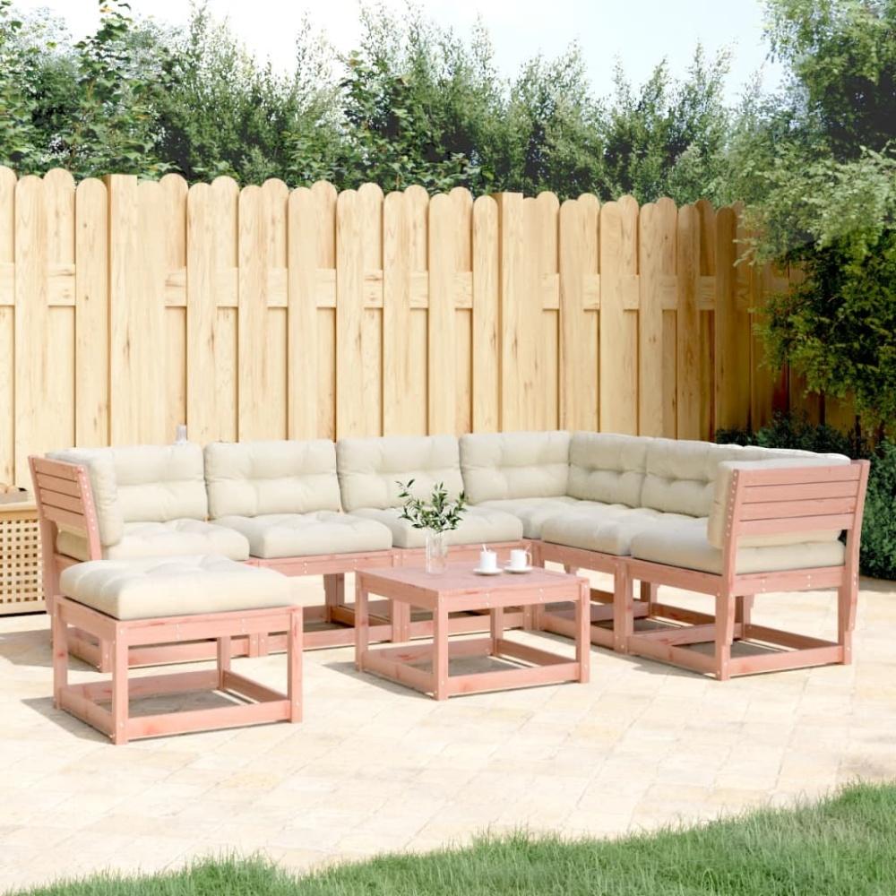 vidaXL 7-tlg. Garten-Lounge-Set mit Kissen Massivholz Douglasie 3216933 Bild 1