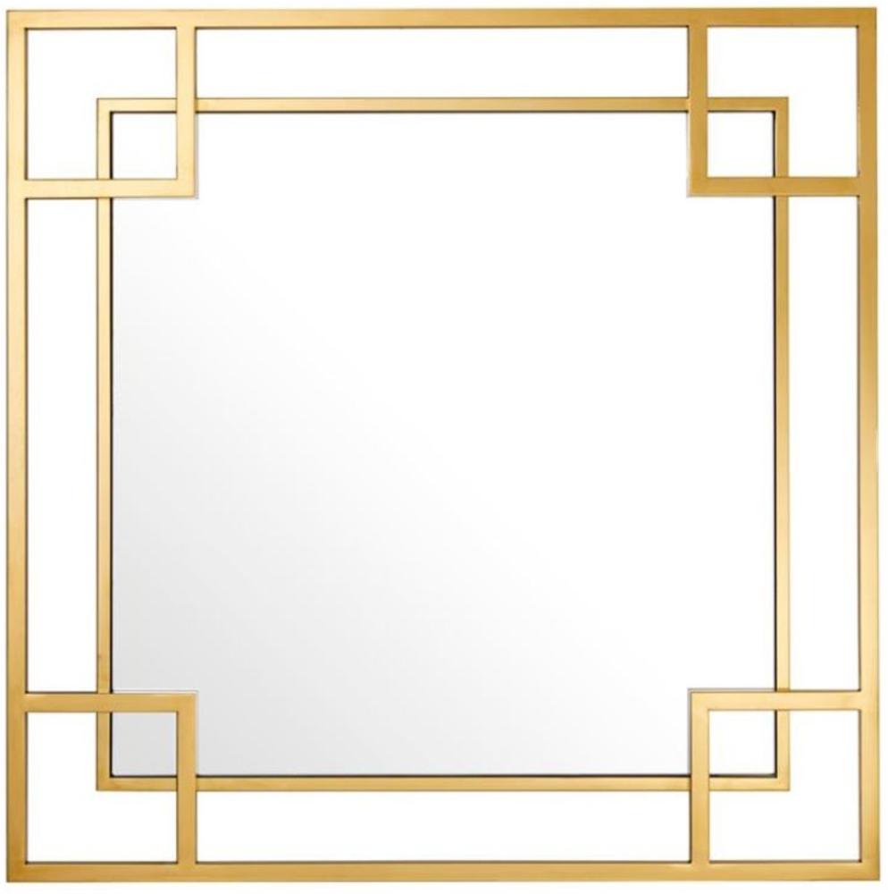 Casa Padrino Designer Wandspiegel Gold 90 x H. 90 cm - Luxus Spiegel Bild 1