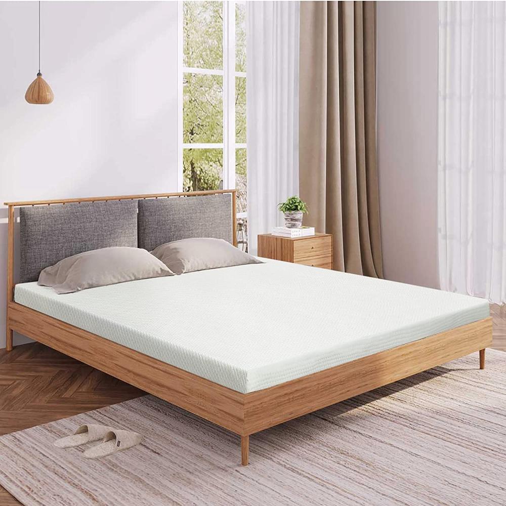 COSTWAY Kühlender Gelschaum Topper mit abnehmbarem Bezug, Matratzentopper, Matratzenschoner, Matratzenauflage für Bett, Boxspringbett und Schlafsofa (Mit HR Gel, 140x200 cm) Bild 1