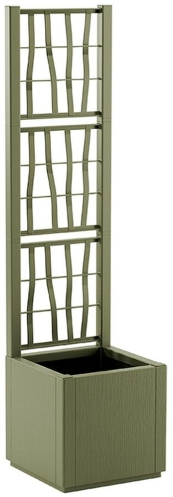 SPALIER "Ethica" in Struktur Optik schmale Version, Farbe: Olivgrün, Maße: 36x36x140 cm Bild 1