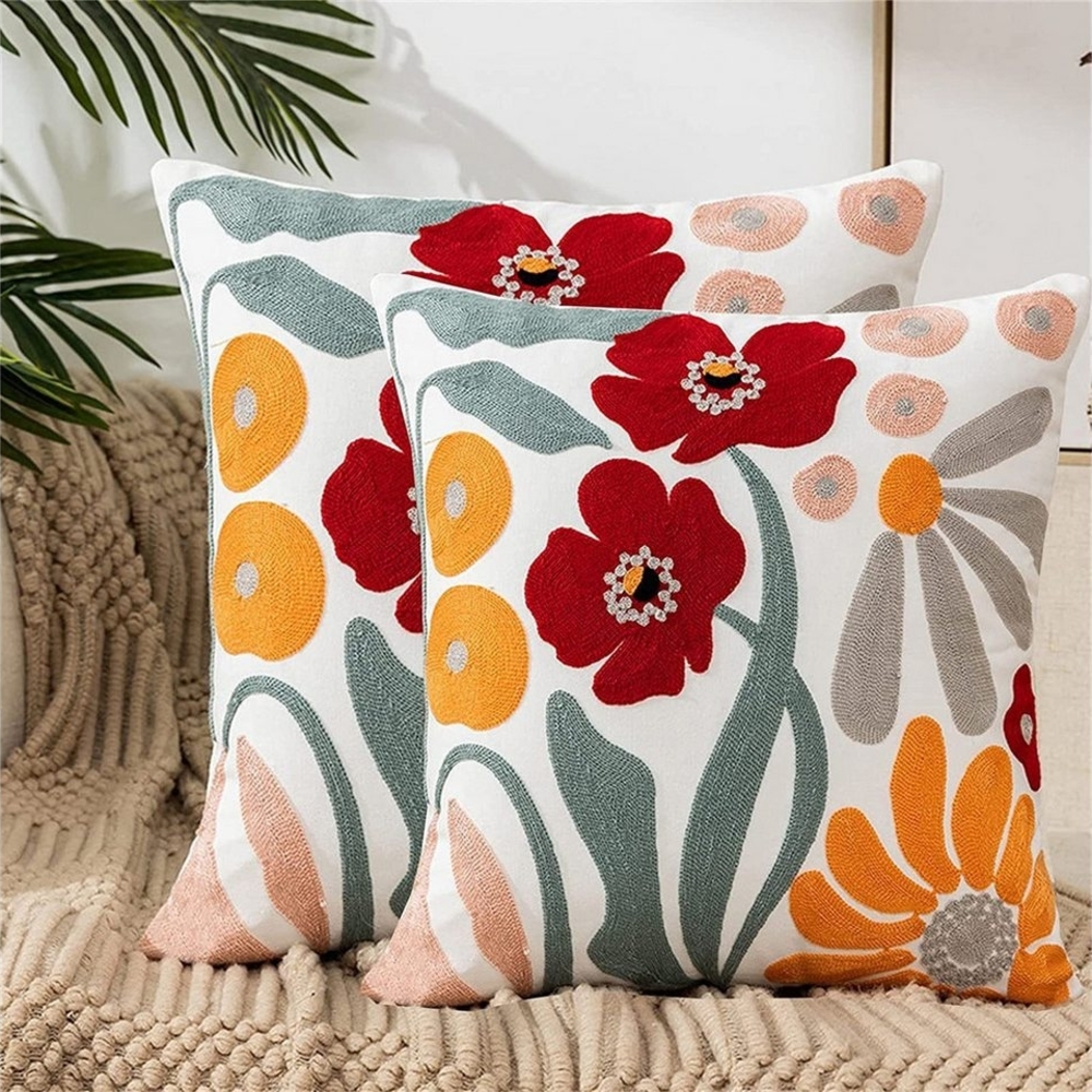 BYSURE Kissenbezüge, Abstrakte Geometrie Boho floral Sofa Kissenbezüge Bild 1