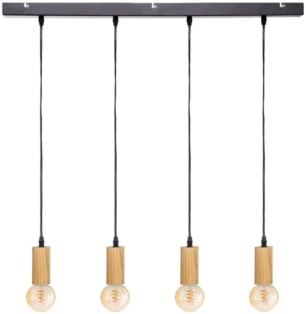 Deckenlampe Atmosphera Ays 110 x 100 x 6 cm Schwarz Metall Holz 240 V 25 W 220-240 V Bild 1