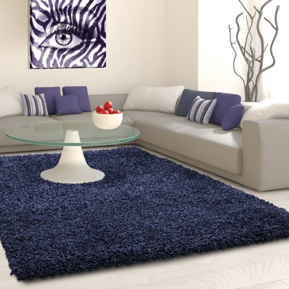 Shaggy Teppich LIFE NAVY 100 X 200cm Läufer Bild 1