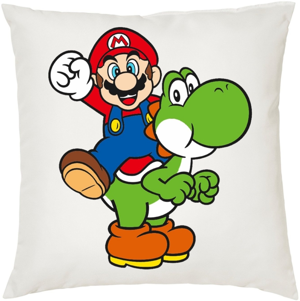 Blondie & Brownie Dekokissen Yoshi & Mario Konsole Super Retro Luigi Peach Toad Bild 1