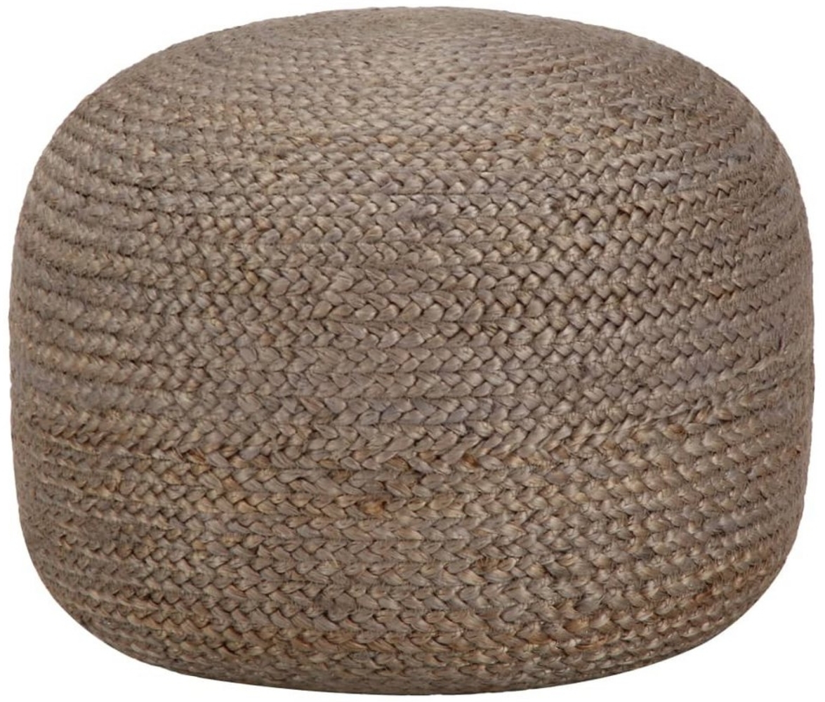 vidaXL Handgefertigter Sitzpuff Hellgrau 45 x 30 cm Jute 248081 Bild 1