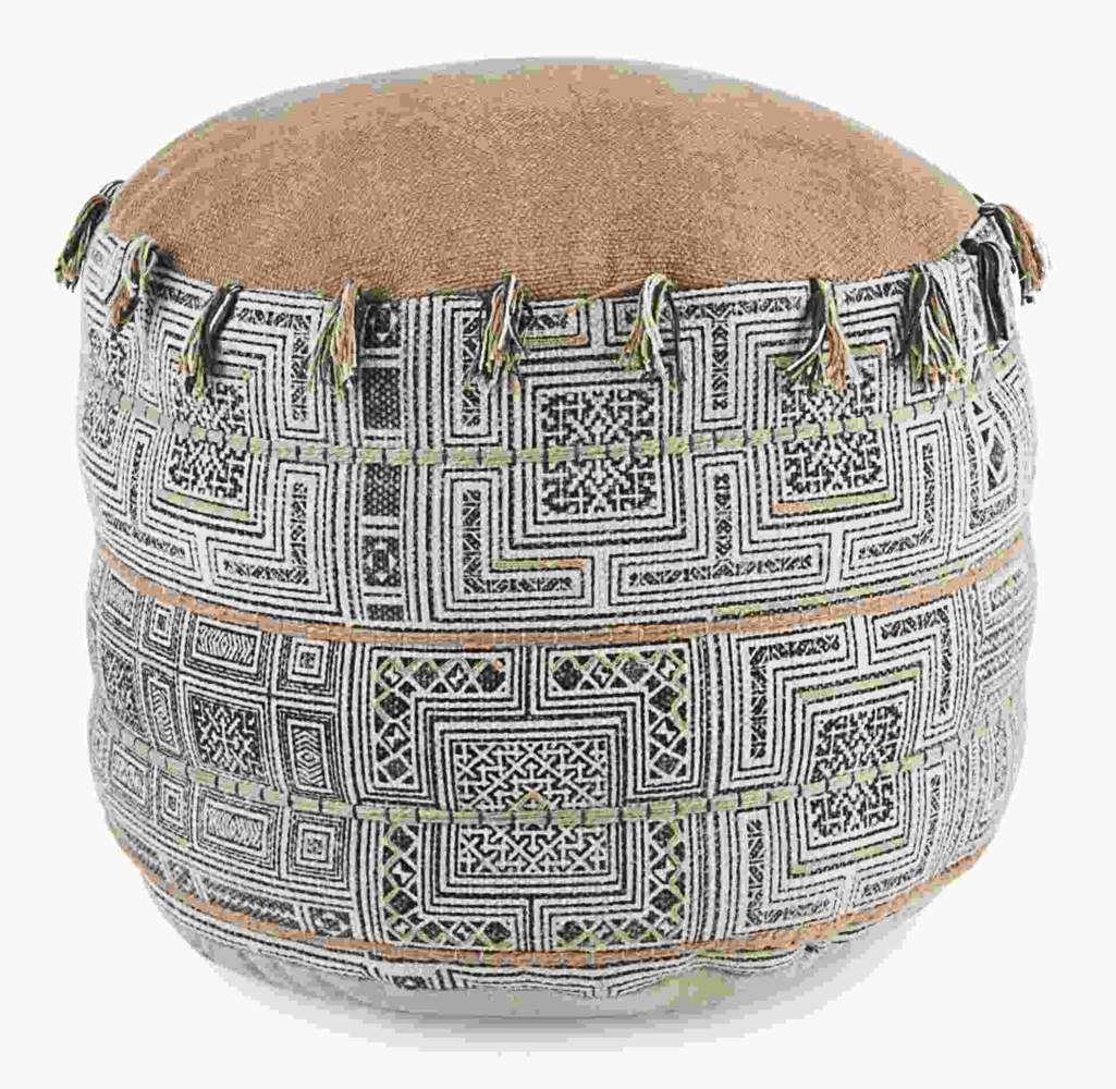 Pouf Tilak aus Baumwolle, Desert, 50x50x35 cm Bild 1