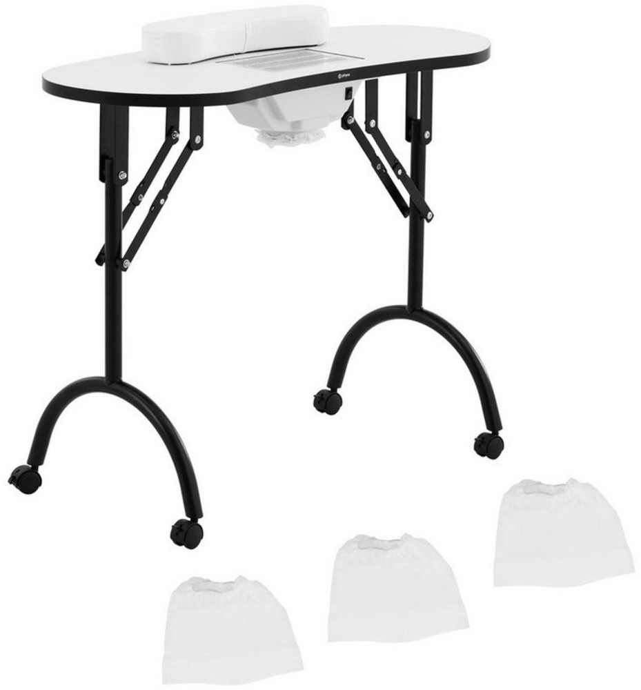Physa Schminktisch Nageltisch faltbar Maniküretisch Nagelstudio-Tisch Handauflage Rollen Bild 1