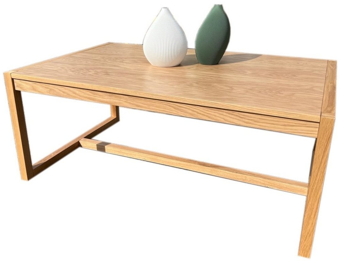 Natur24 Couchtisch Couchtisch Oslo 110x70x45cm Teilmassiv Eiche Bild 1