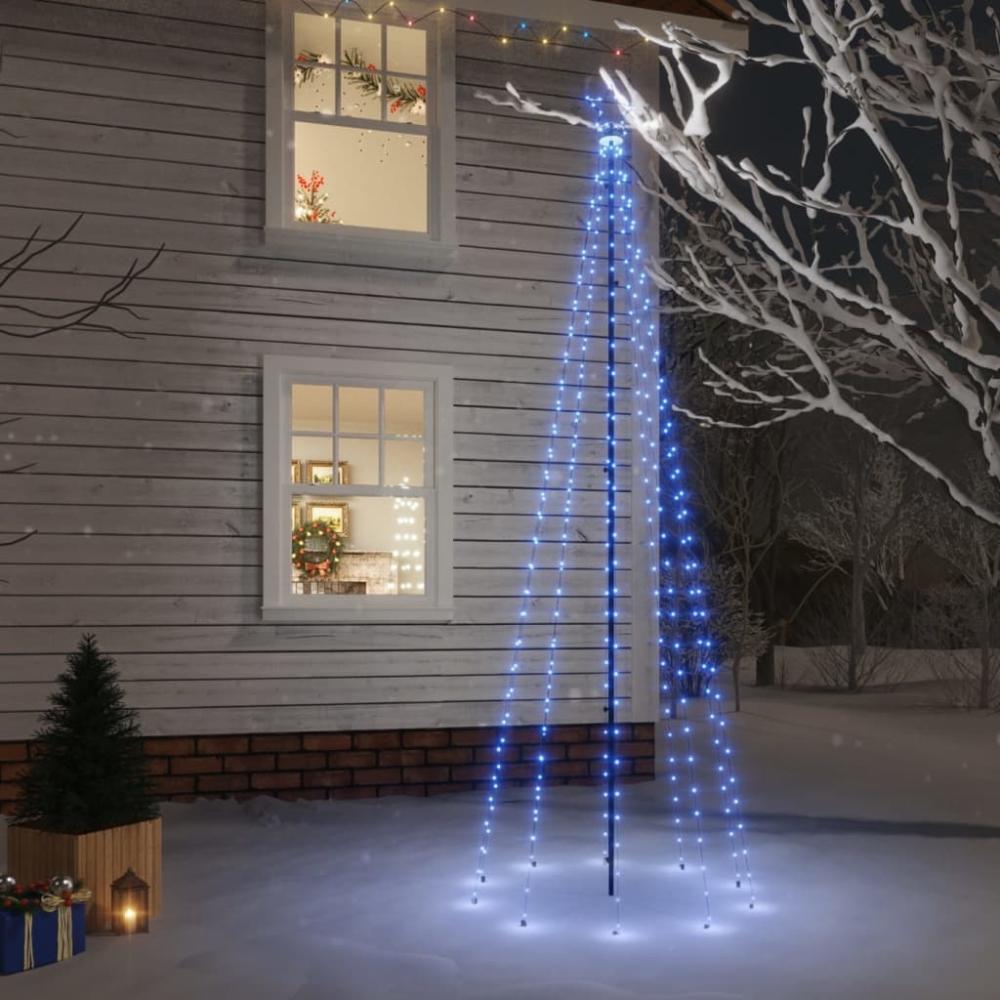 vidaXL LED-Weihnachtsbaum mit Erdnägeln Blau 310 LEDs 300 cm 343557 Bild 1