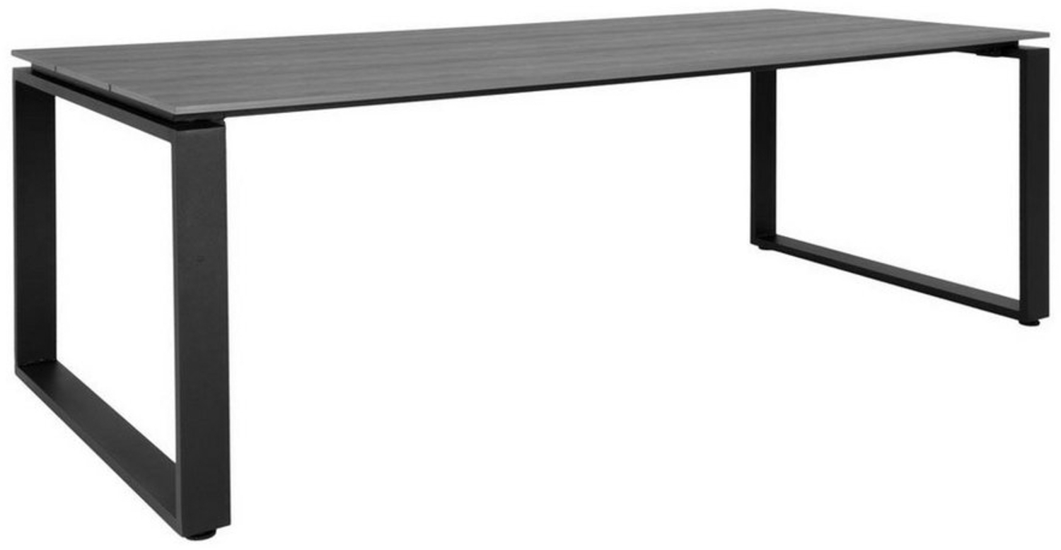 ebuy24 Gartentisch Denver Gartentisch 210 x 100 cm grau, schwarz. Bild 1