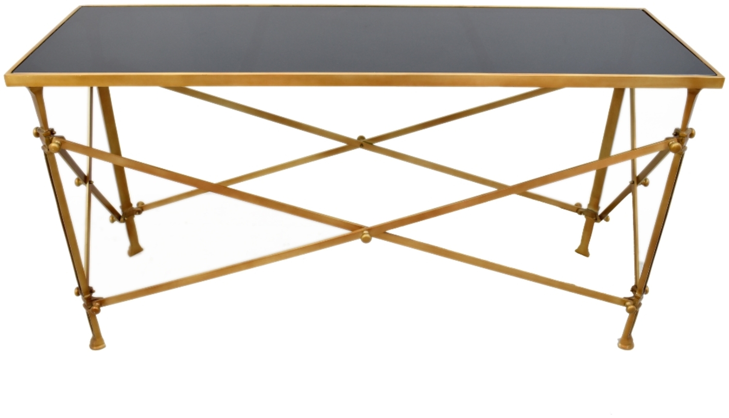 Signature Konsole mit Glasplatte L142 cm - POMPADOUR - Golden Bild 1