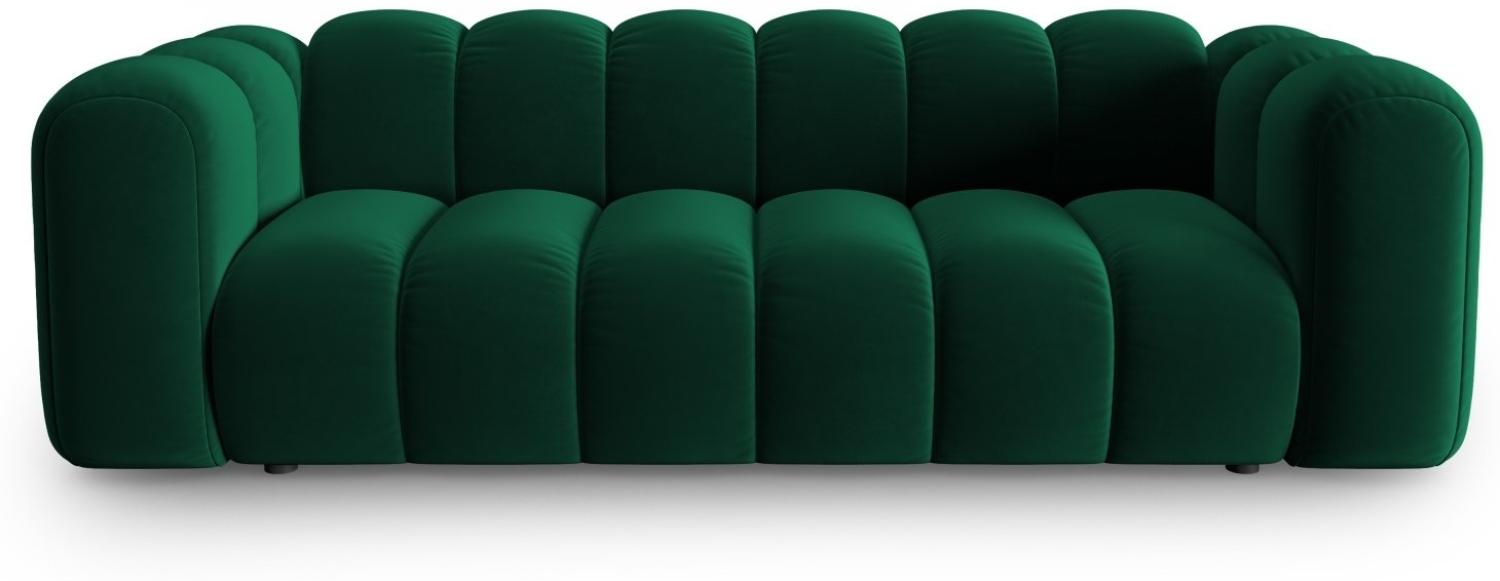 Micadoni Sofa Lupine 3-Sitzer Samtstoff Flaschengrün Bild 1