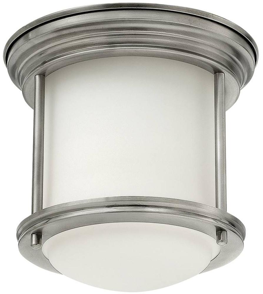 Elstead Hadrian 1 Light Deckenleuchte Opalglas Nickel antik Bild 1