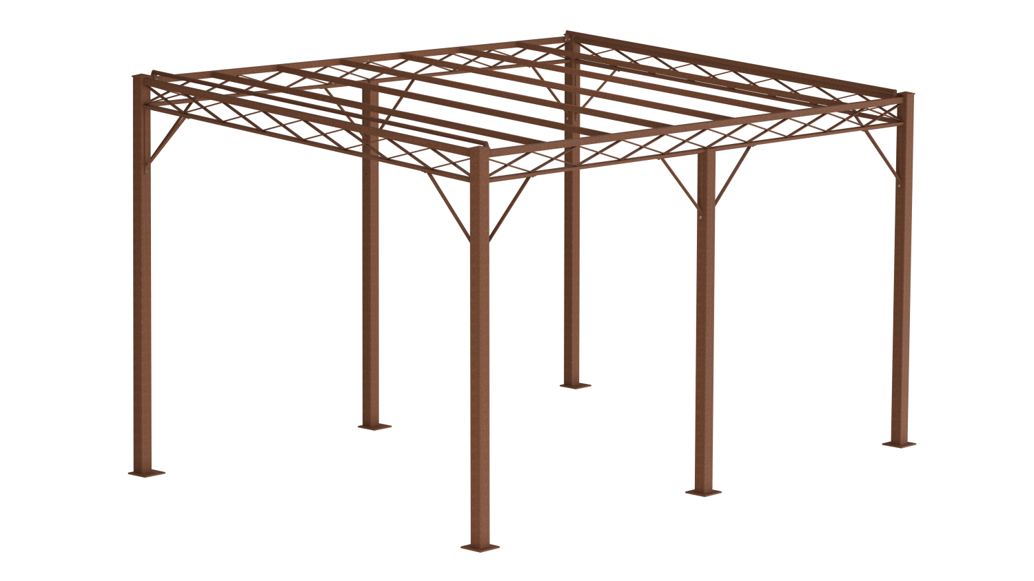 ELEO Pergola rechteckig Sicilia 4 x 3 m unbeschichtet Bild 1