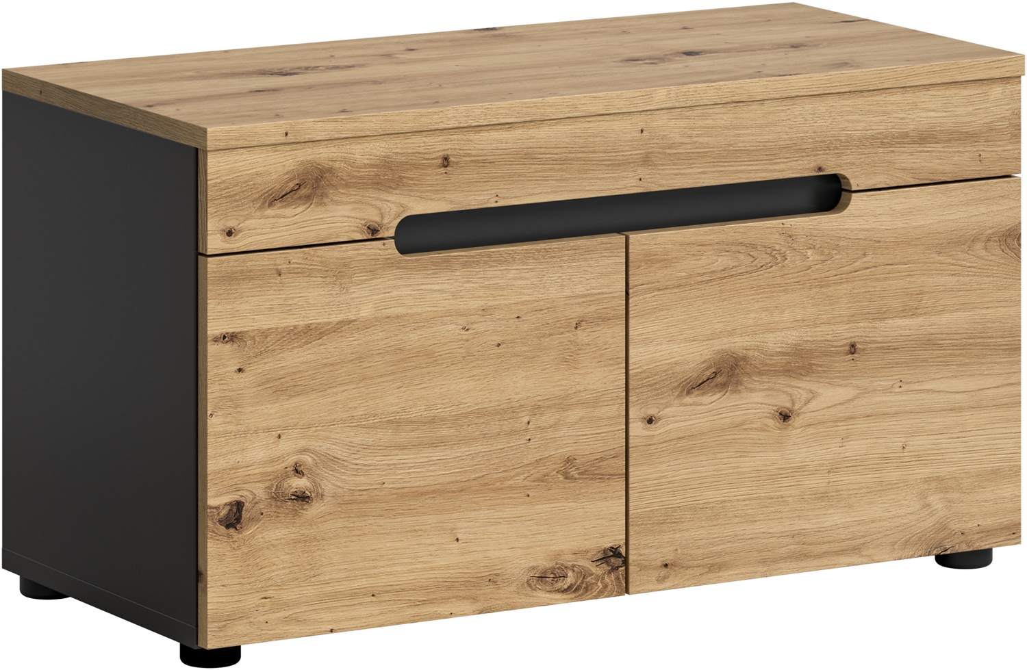 Garderobenbank Canu - Artisan Eiche / Basalt Grau Bild 1