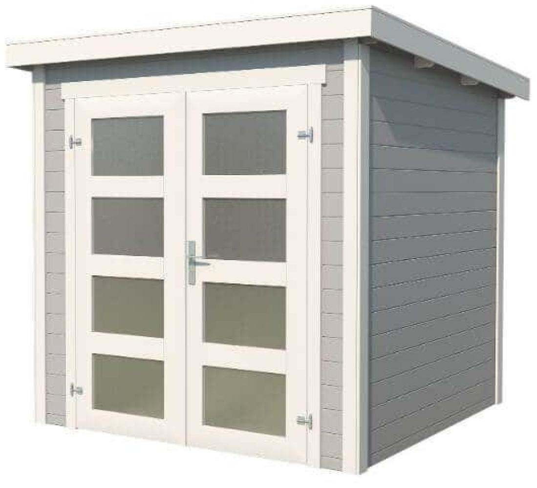 Lasita Maja Gartenhaus Zambezi 1 Gartenhaus in Rot Holzhaus Blockbohlenhaus Bild 1