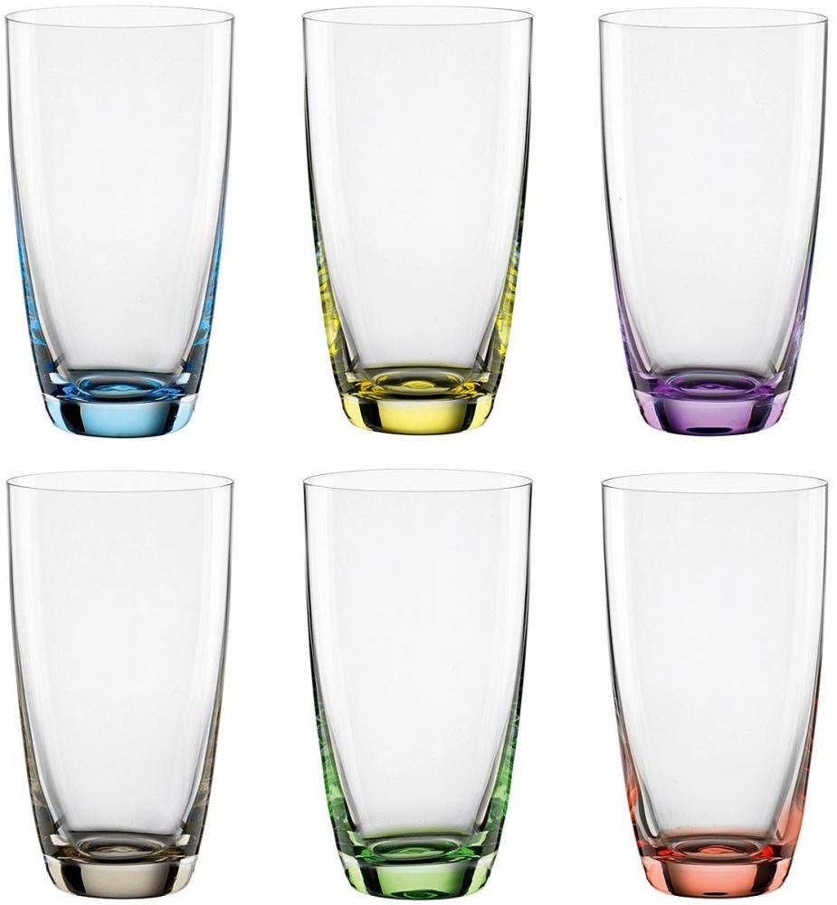 BOHEMIA CRISTAL Longdrinkbecher Viva Colori 6er Set Bild 1