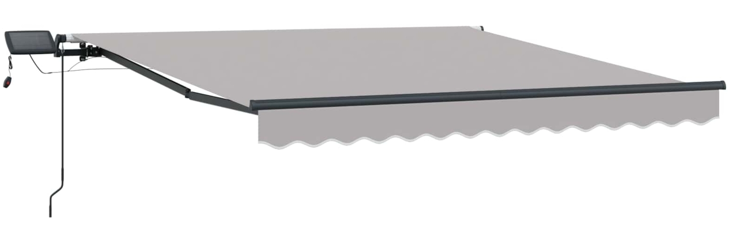 vidaXL Einziehbare Markise Hellgrau 350 x 250 cm Stoff 3330380 Bild 1