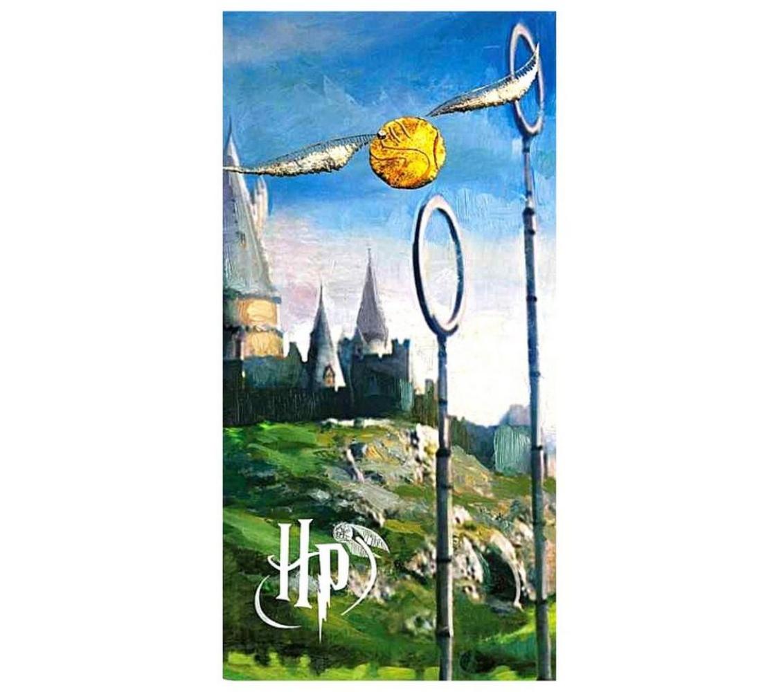 Harry Potter Badetuch Quidditch, Mikrofaser, Strandtuch 70 x 140 cm schnelltrockend Bild 1