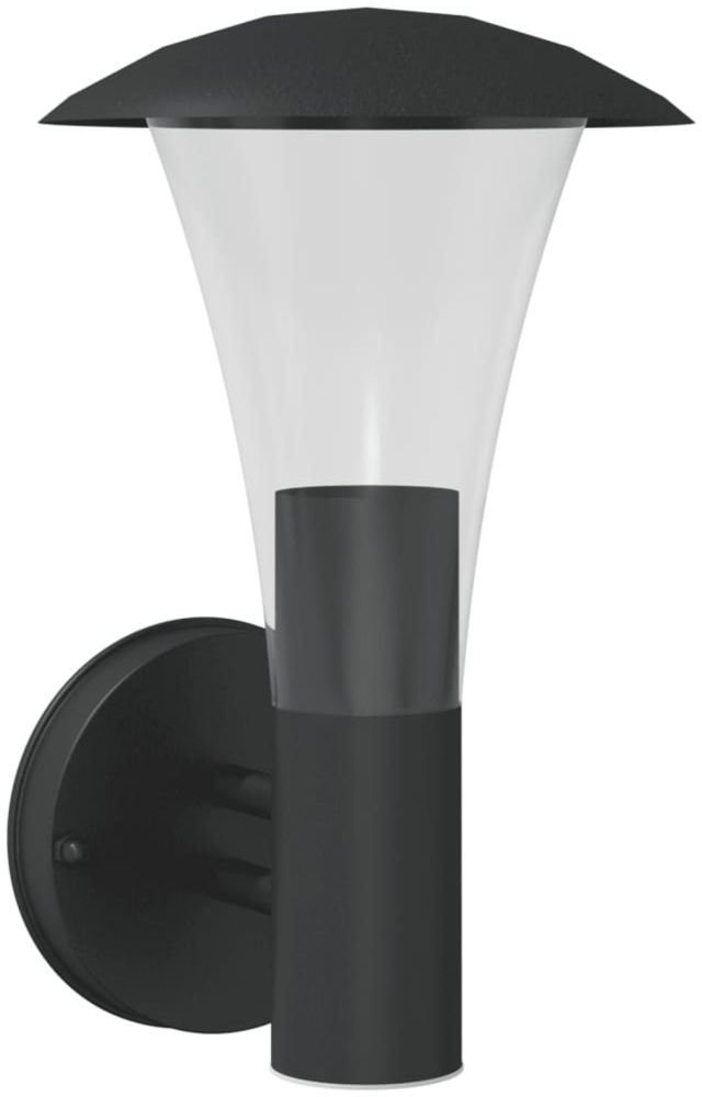 vidaXL Außenwandleuchte Schwarz Edelstahl 4006240 Bild 1