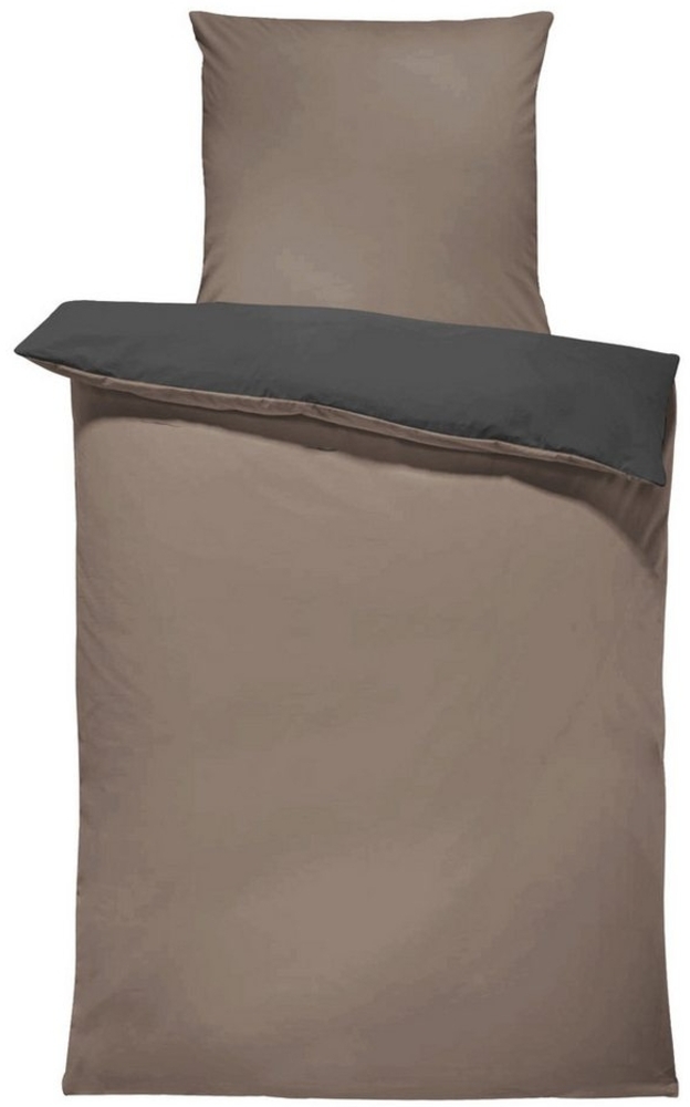One Home Bettwäsche Doubleface, Mikrofaser, 4 teilig, Uni Wende mit Reißverschluss, Normalgröße Bild 1