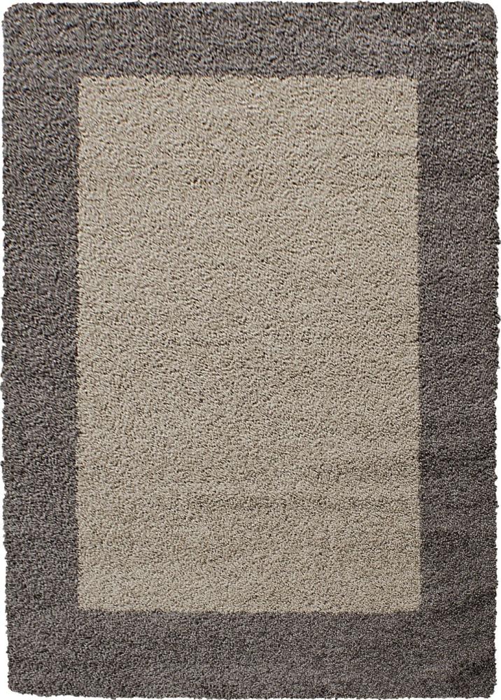 Hochflor Teppich Lux Läufer - 60x110 cm - Taupe Bild 1