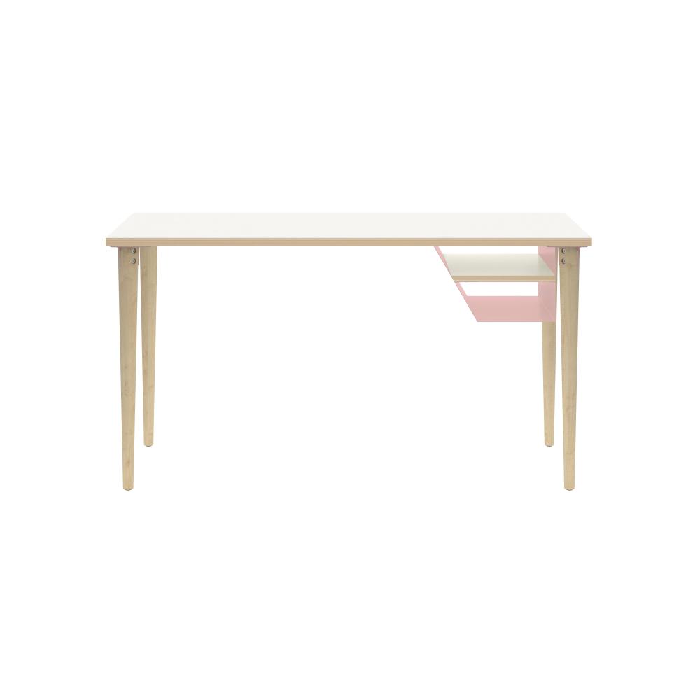 Poise Desking, 4 Füße aus Eiche, Ablagefach pastellpink, Maße: H 740 x B 1000 xT 600 mm Bild 1