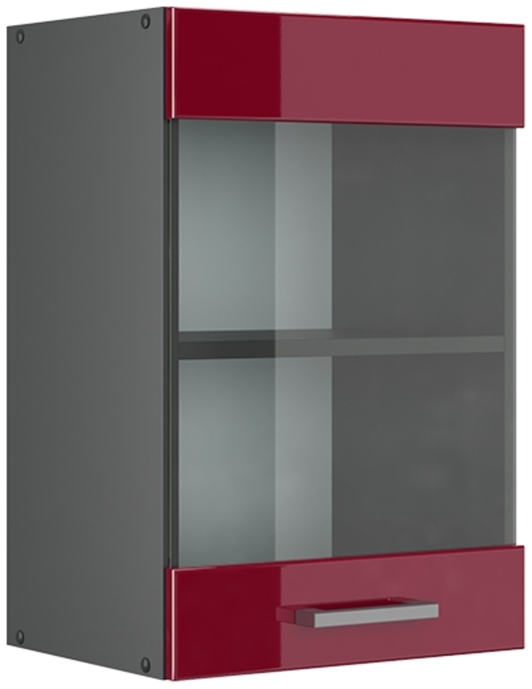 Vicco Küchenglasschrank Bordeaux Hochglanz 40 cm, R-Line Bild 1