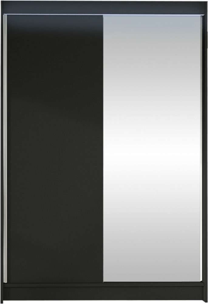 Kleiderschrank Lino I, mit RGB LED Beleuchtung, Farbe: Schwarz Bild 1