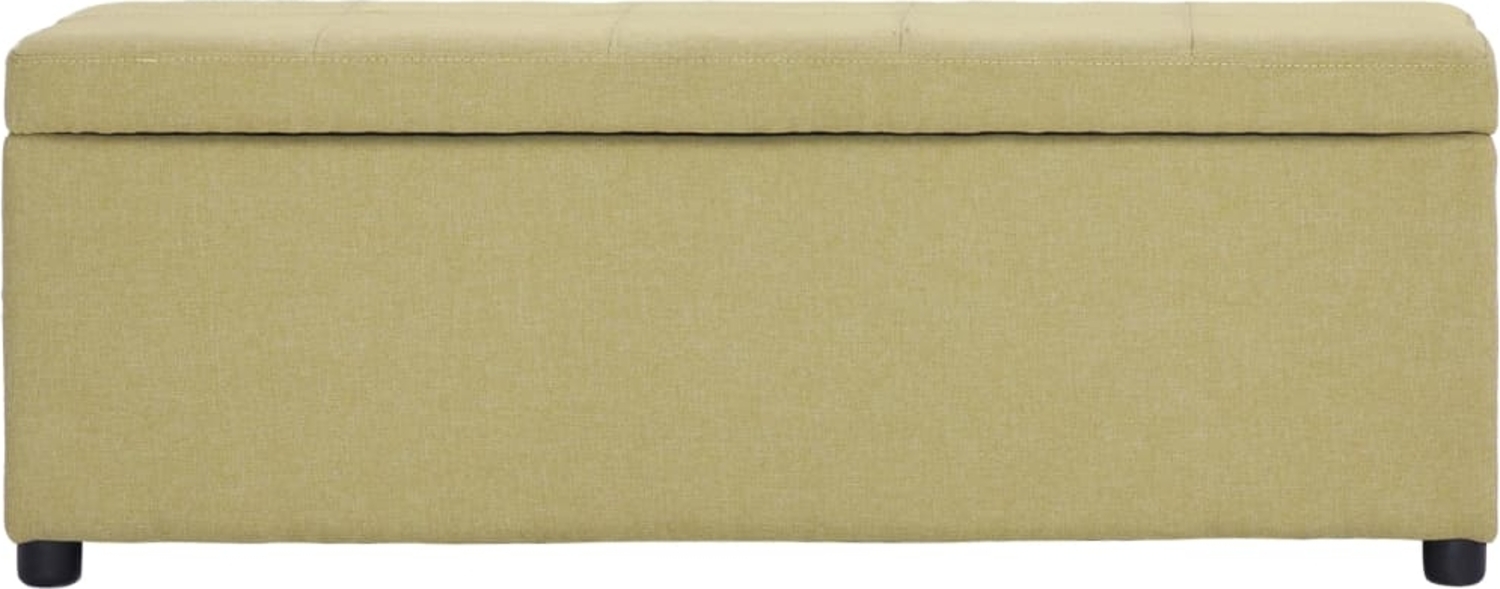 vidaXL Bank mit Staufach 116 cm Grün Polyester 281322 Bild 1