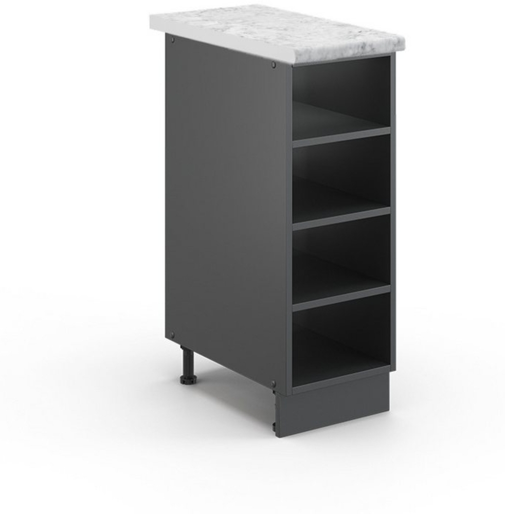 Vicco Unterschrank Fame-Line, Anthrazit, 30 cm, AP Marmor Bild 1