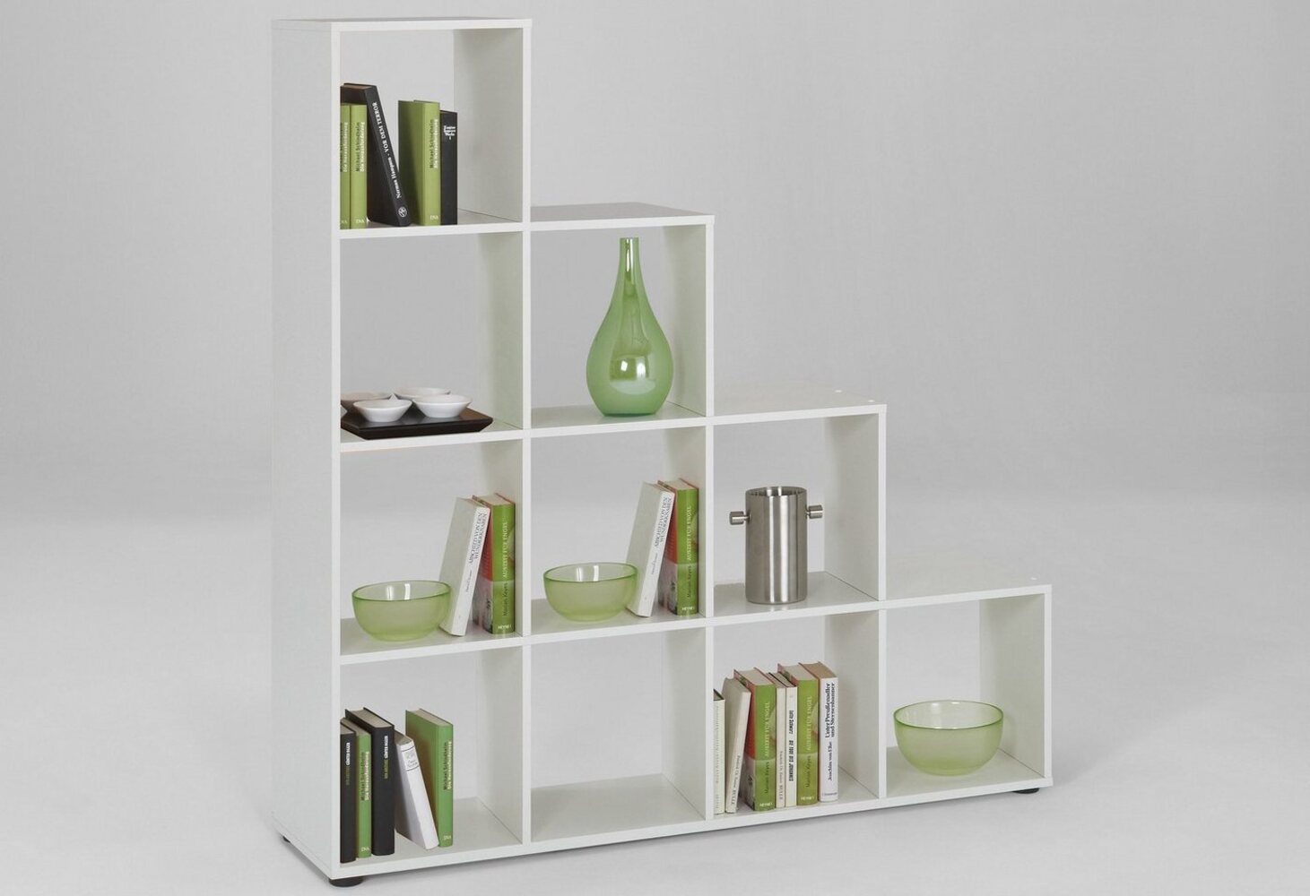 FMD Möbel - MEGA 2 - Raumteiler - melaminharzbeschichtete Spanplatte - weiß - 138,5 x 143,5 x 33cm Bild 1