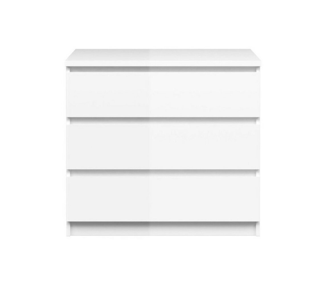 Nada Kommode breit 3 Schubladen weiss Sideboard Highboard Schrank Flur Diele Bild 1