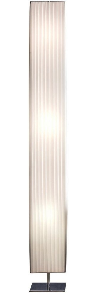 Stehlampe Metall Weiß Chrom Latex Bild 1