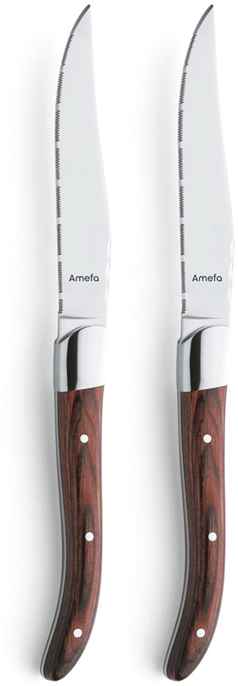 Amefa ROYAL STEAK Steakmesser Set 2-teilig holz hochglanzpoliert Bild 1