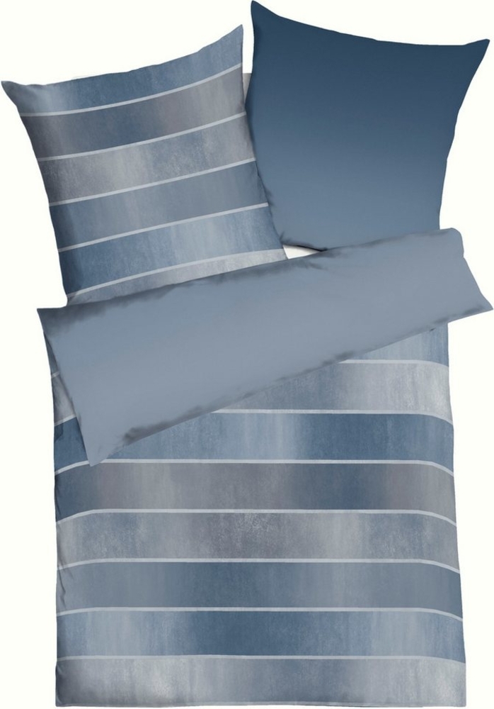 Kaeppel Wendebettwäsche Timeless, Mako-Satin, 3 teilig, mit breiten Streifen Bild 1