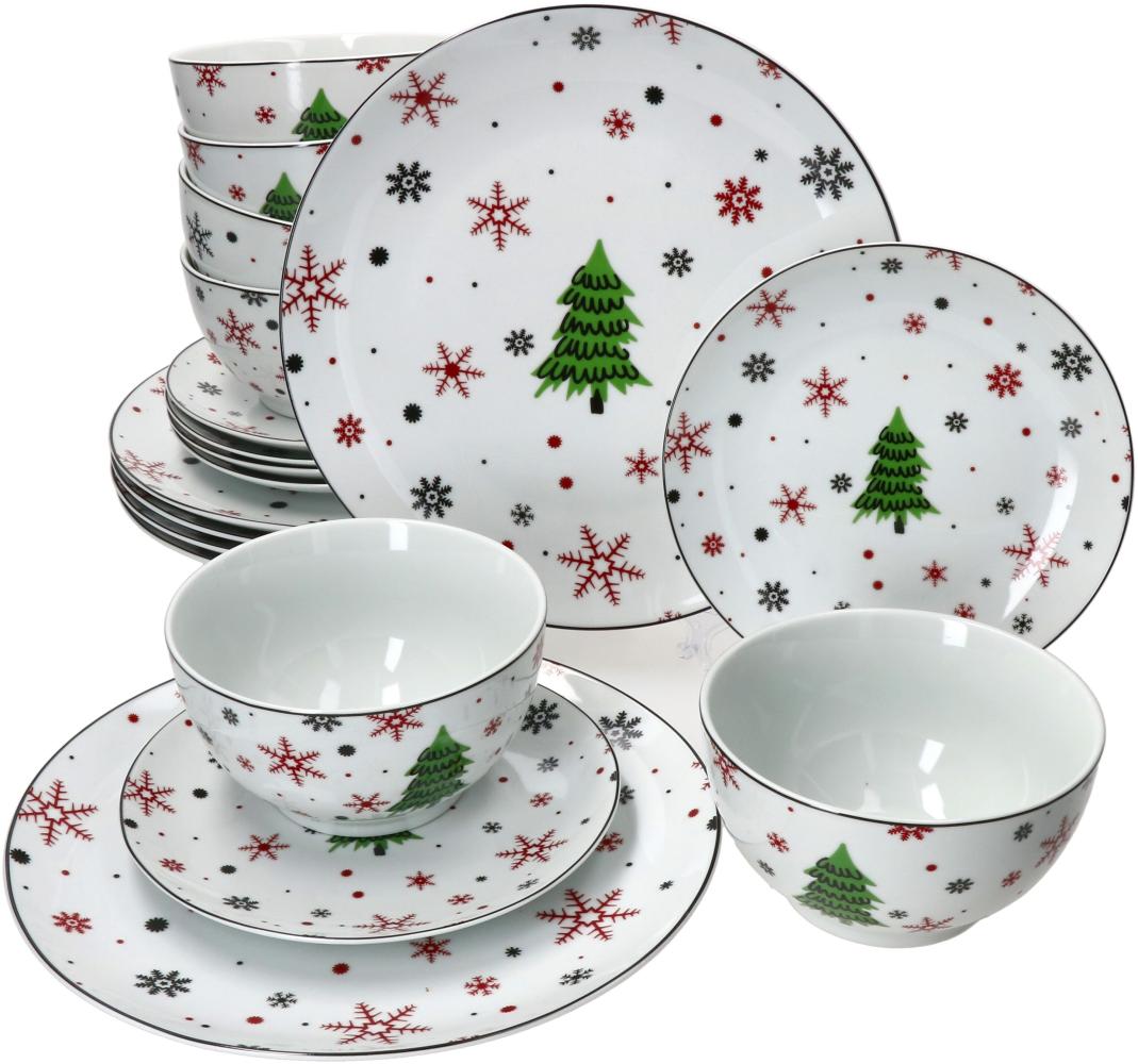 18tlg Set Weihnachten Piros Fa 6 Personen Kuchenteller Speiseteller Schale Bild 1