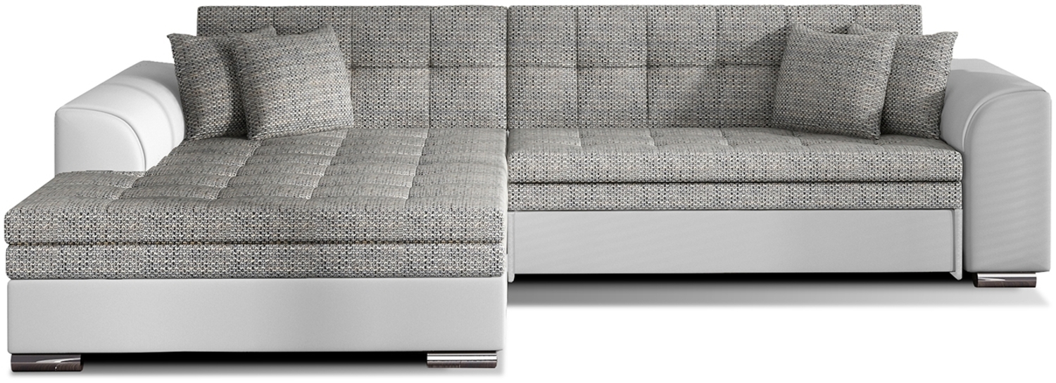 ELTAP 'Sorento', Ecksofa, Eckcouch, Hellgrau / Off-White, 78 x 194 x 296 cm, Links Bild 1