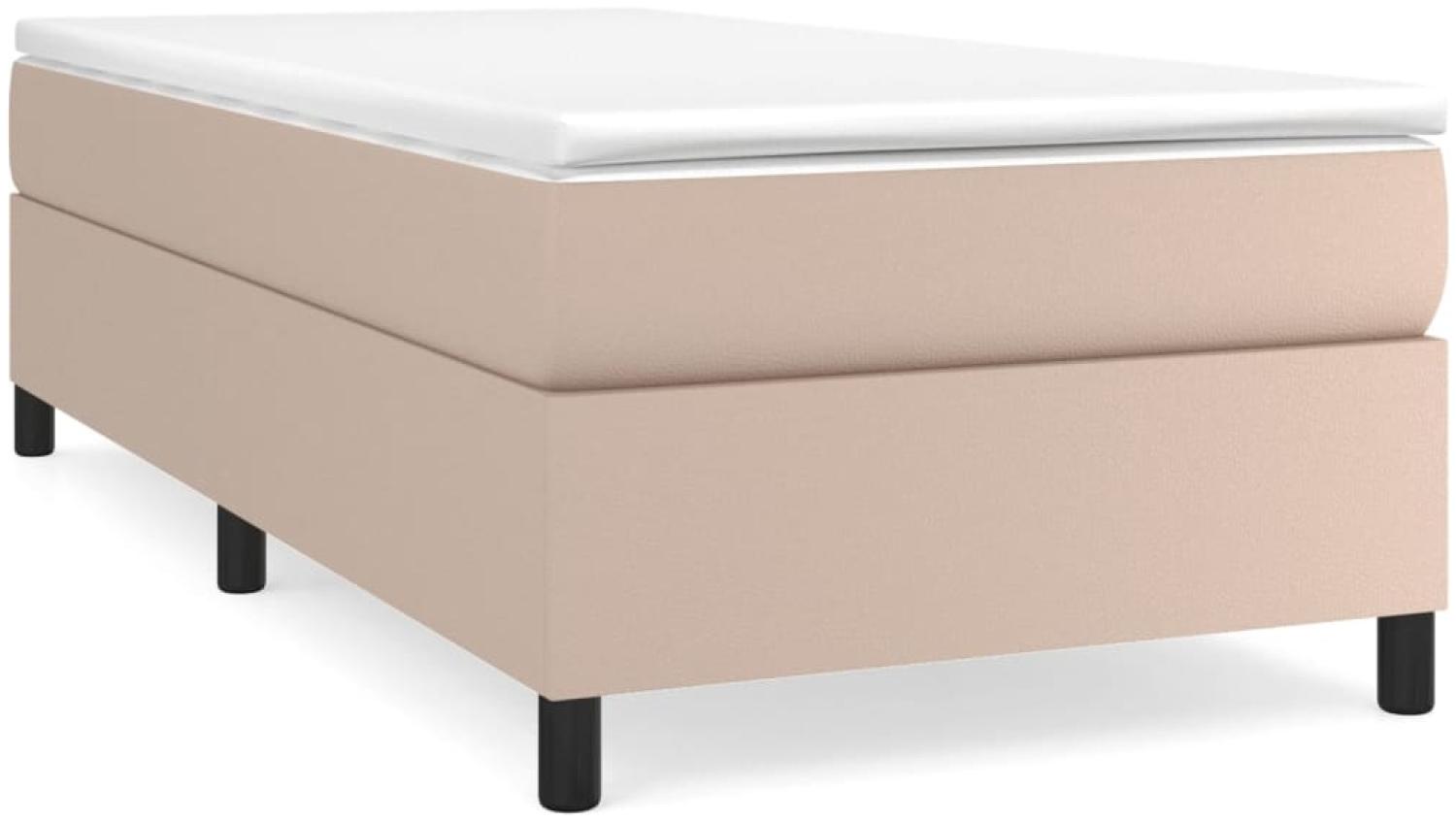 vidaXL Polsterbett Cappuccino-Braun 90x200 cm Kunstleder [3121028] Bild 1