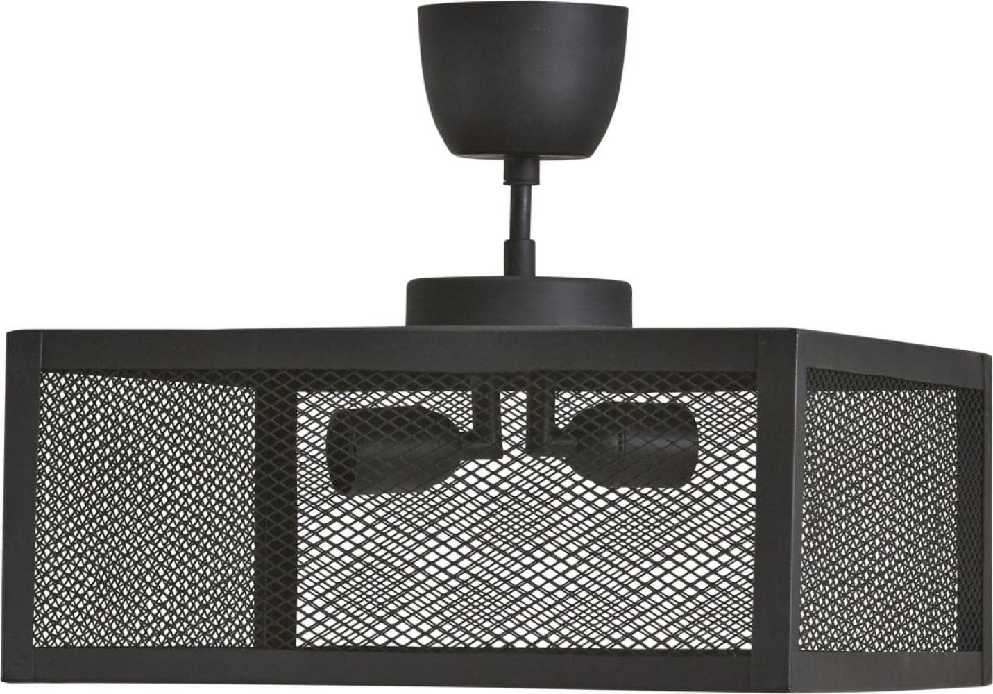 Industie Look Deckenlampe Metallgitter schwarz PR Home Grid 35cm 2x E27 Bild 1