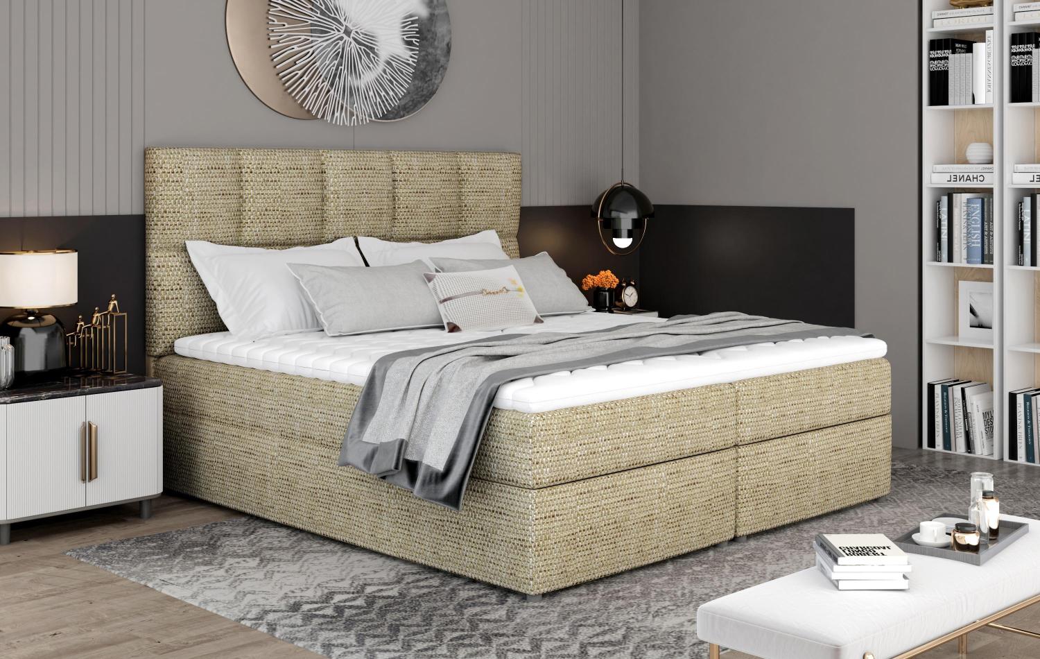 Wohnideebilder Glossy 165x210 Beige Boxspringbett Glo_02_1.6 Bild 1