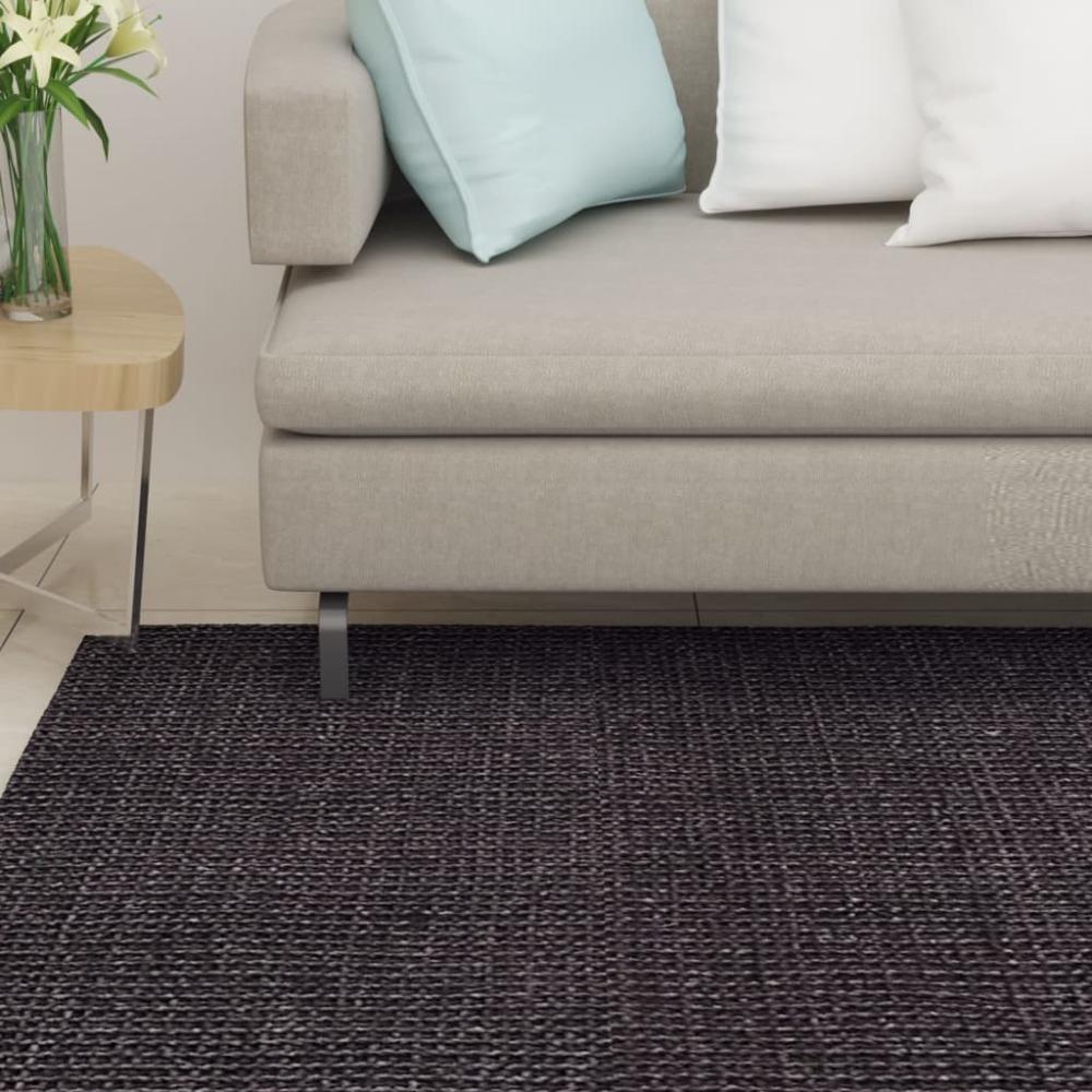 vidaXL Teppich Natur Sisal 80x350 cm Schwarz 136327 Bild 1