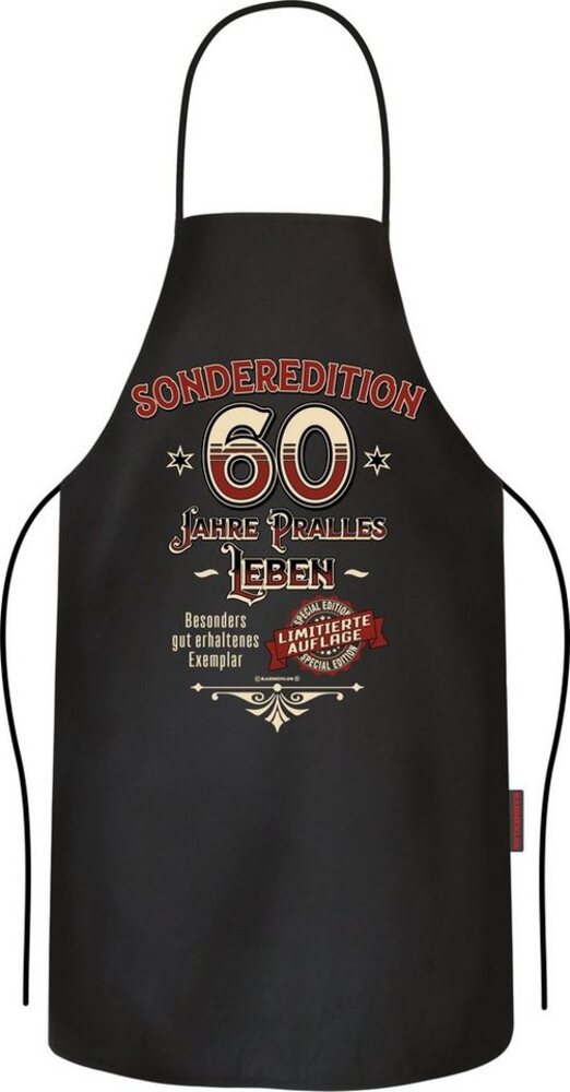 RAHMENLOS® Grillschürze Küchenschürze als Geschenk zum 60. Geburtstag: Sonderedition 60 Jahre Bild 1