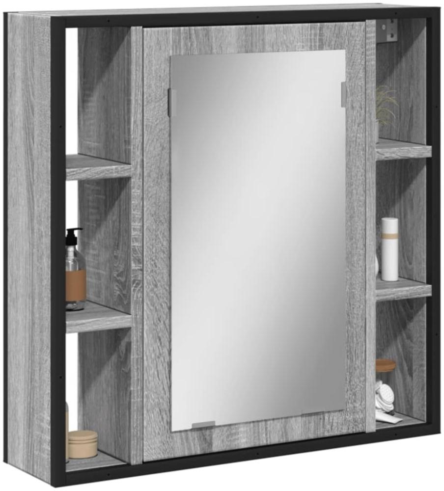 vidaXL Bad-Spiegelschrank Grau Sonoma 60x16x60 cm Holzwerkstoff 842429 Bild 1