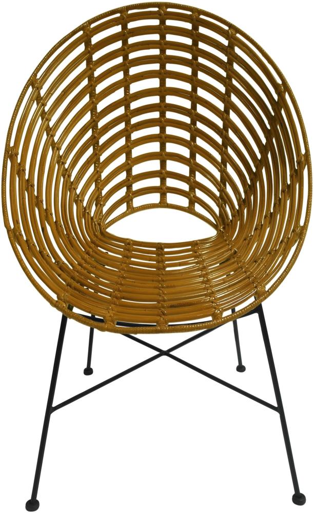 Rattan Essstuhl natur Esszimmerstuhl Küchenstuhl Esszimmer Wohnzimmer Stuhl Bild 1